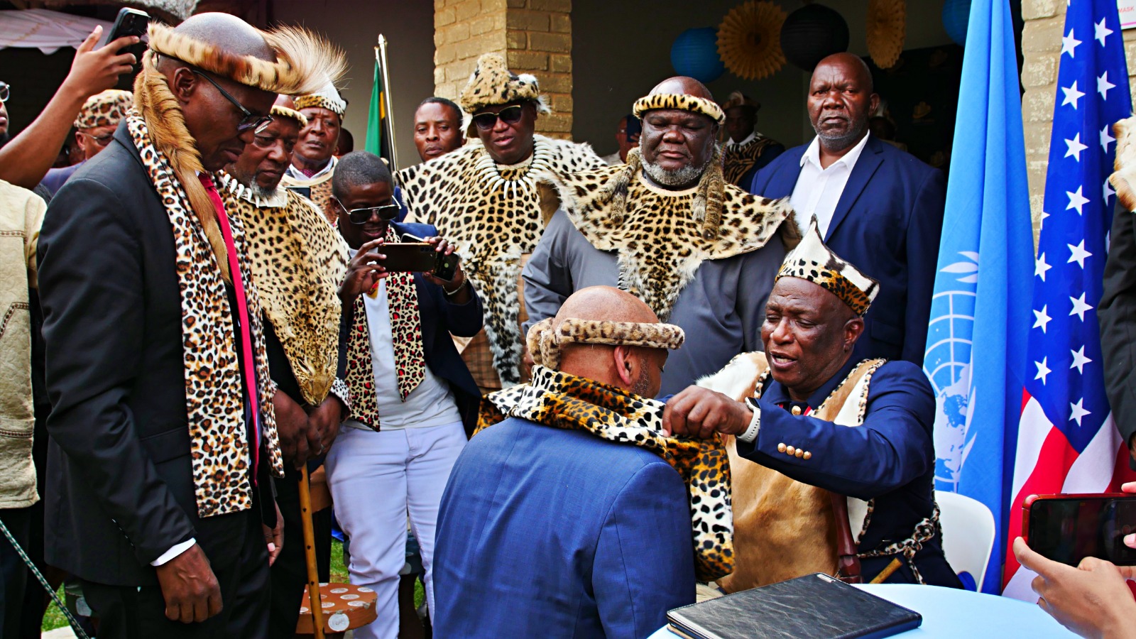 His Royal Highness King Tikoe Tefo Meshack Lekitlane Officially Coronated Dr. Ruben Maurice West (United States) as King
